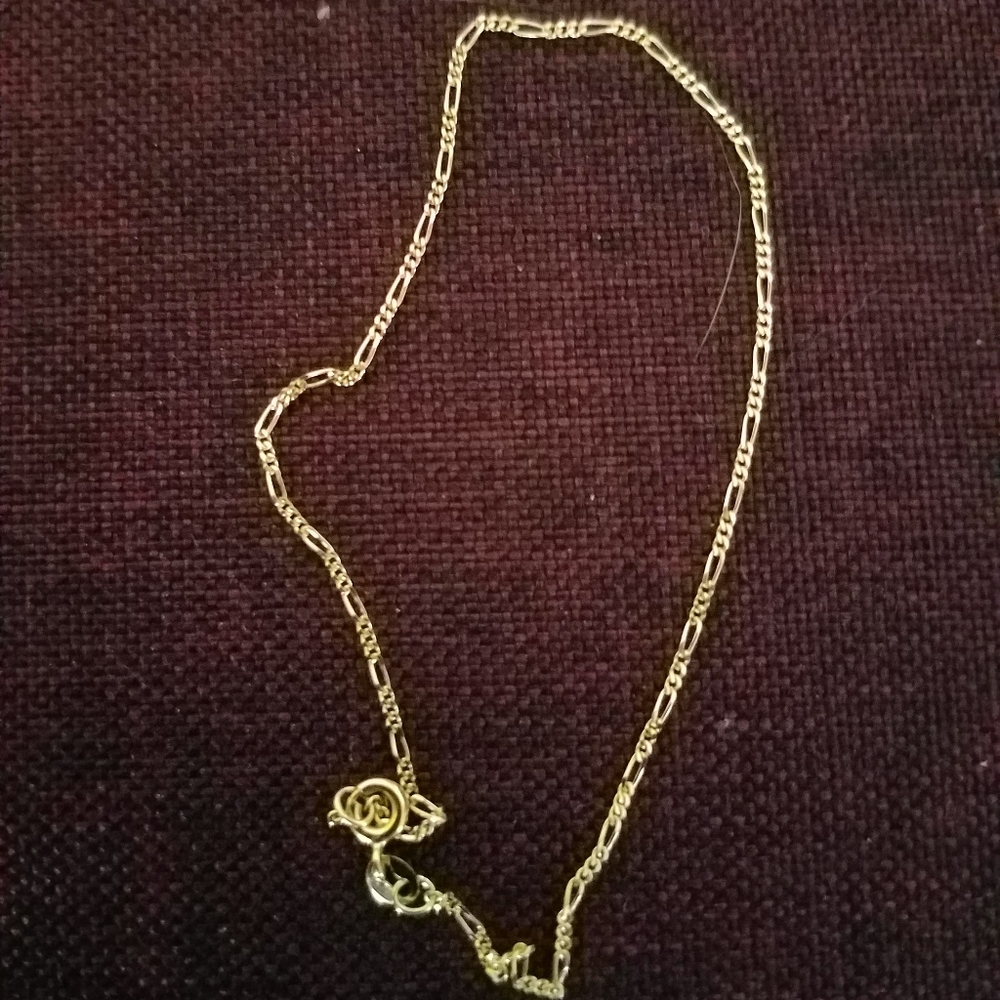 14K Gold Figaro Ankle Bracelet